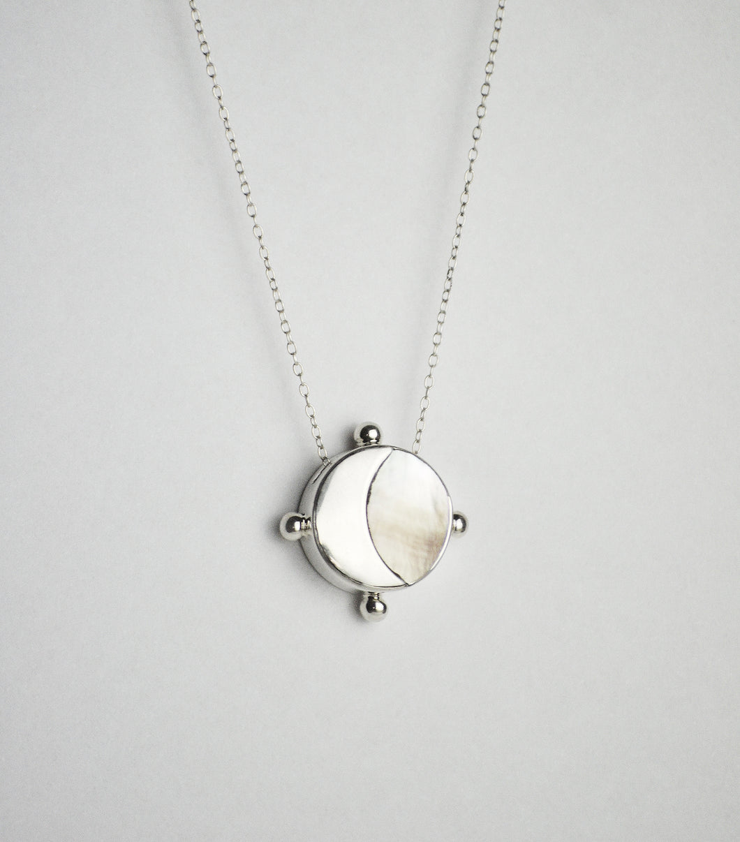 The Crescent Moon Mother of Pearl Necklace